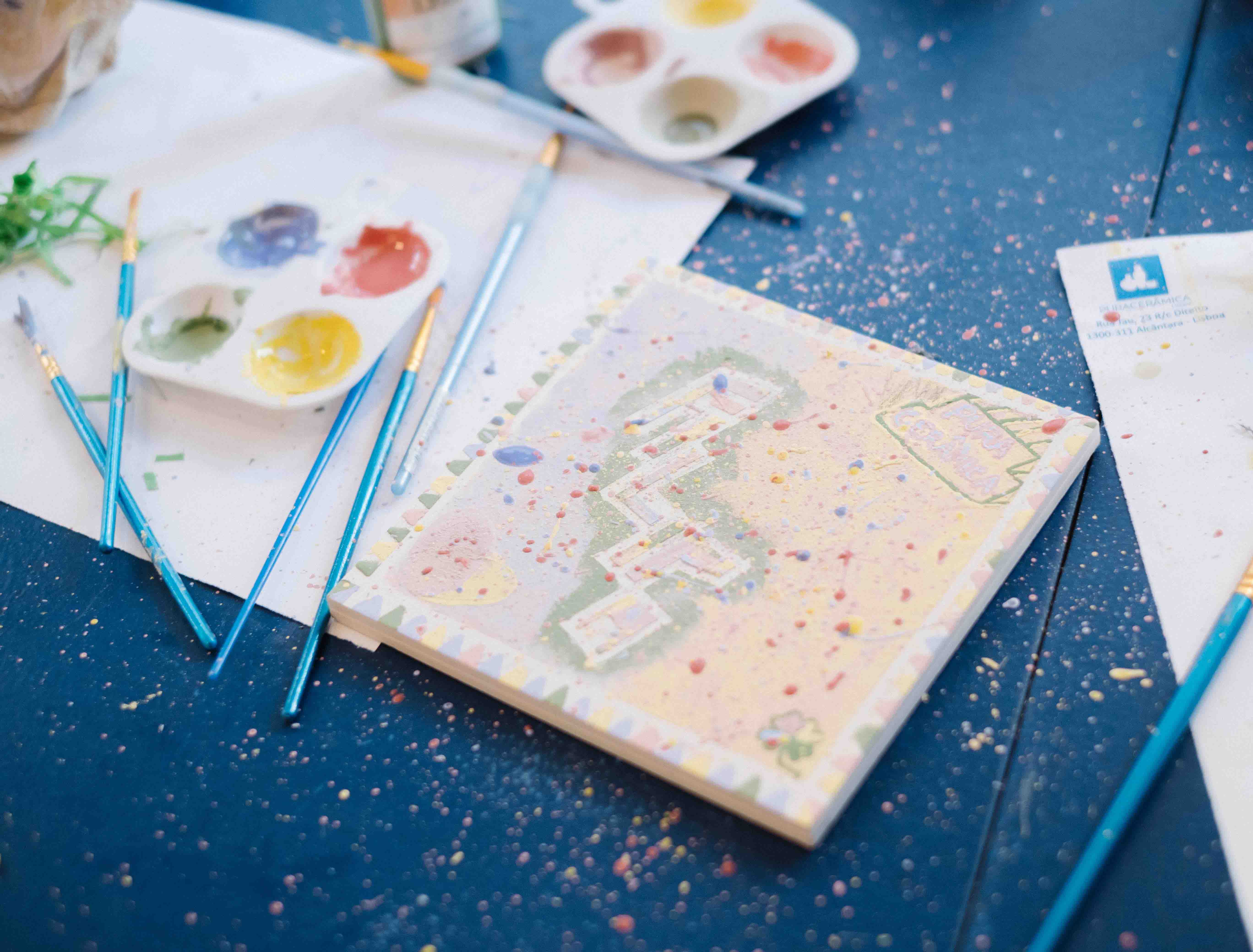 Painted ceramic tile workshop