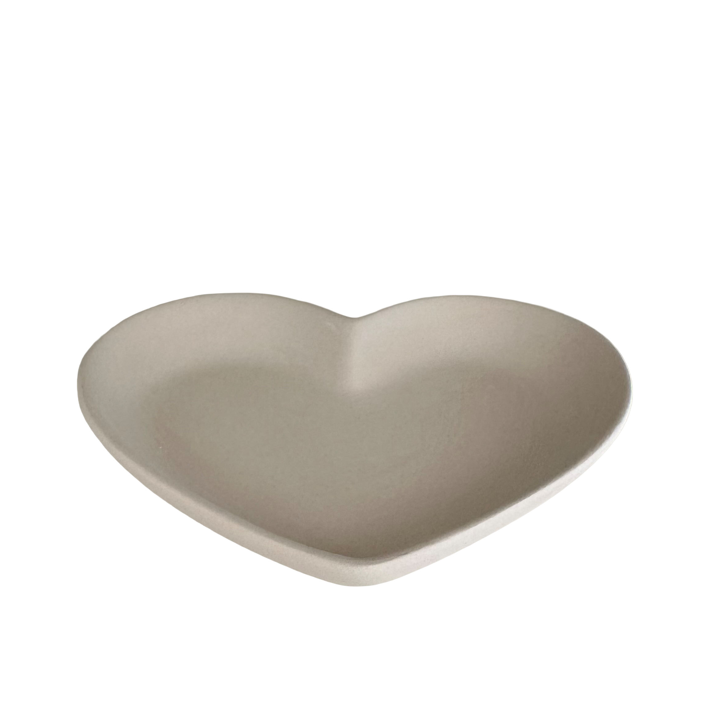 Heart shaped ceramic plate ready to paint